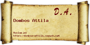 Dombos Attila névjegykártya