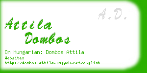 attila dombos business card